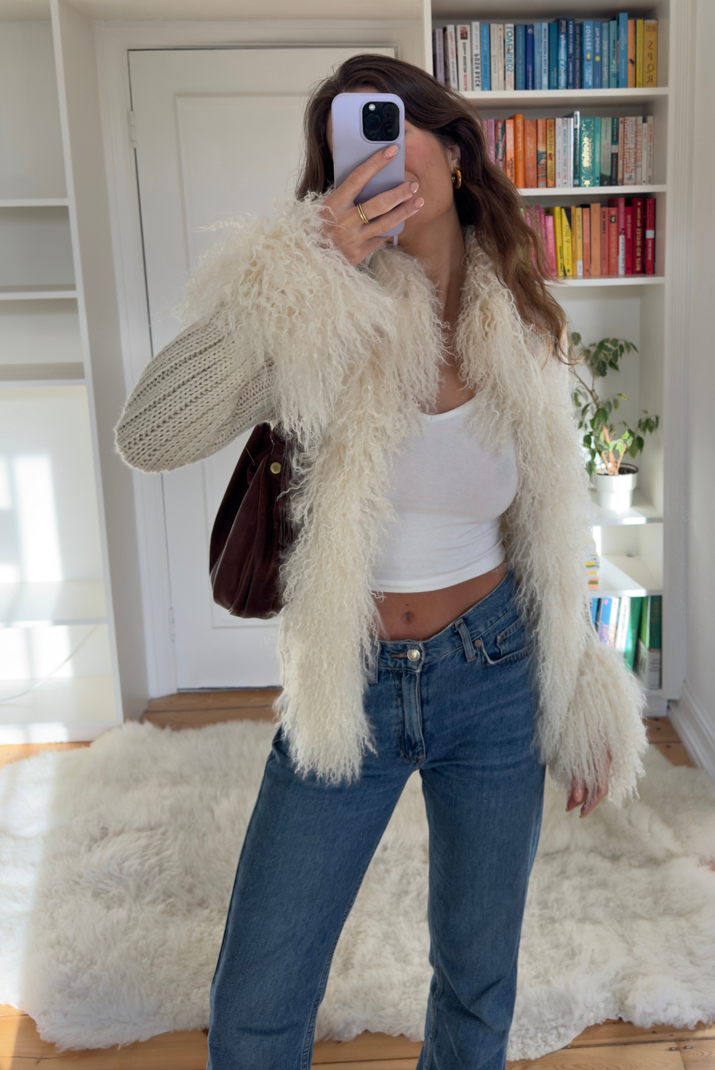 Mongolian Sheepskin Cardigan