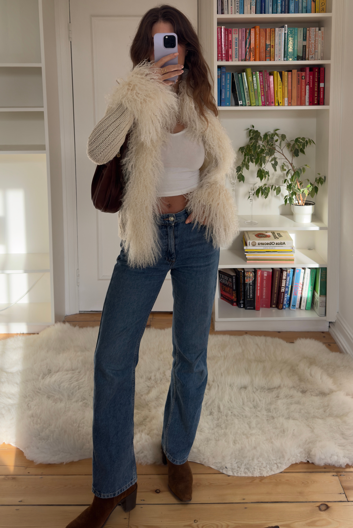 Mongolian Sheepskin Cardigan