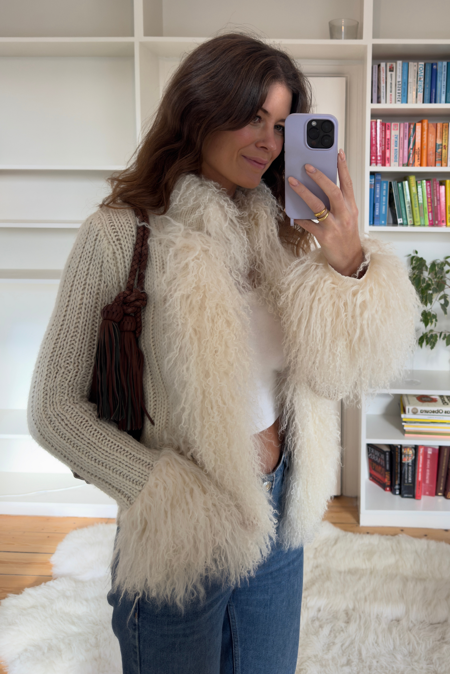 Mongolian Sheepskin Cardigan