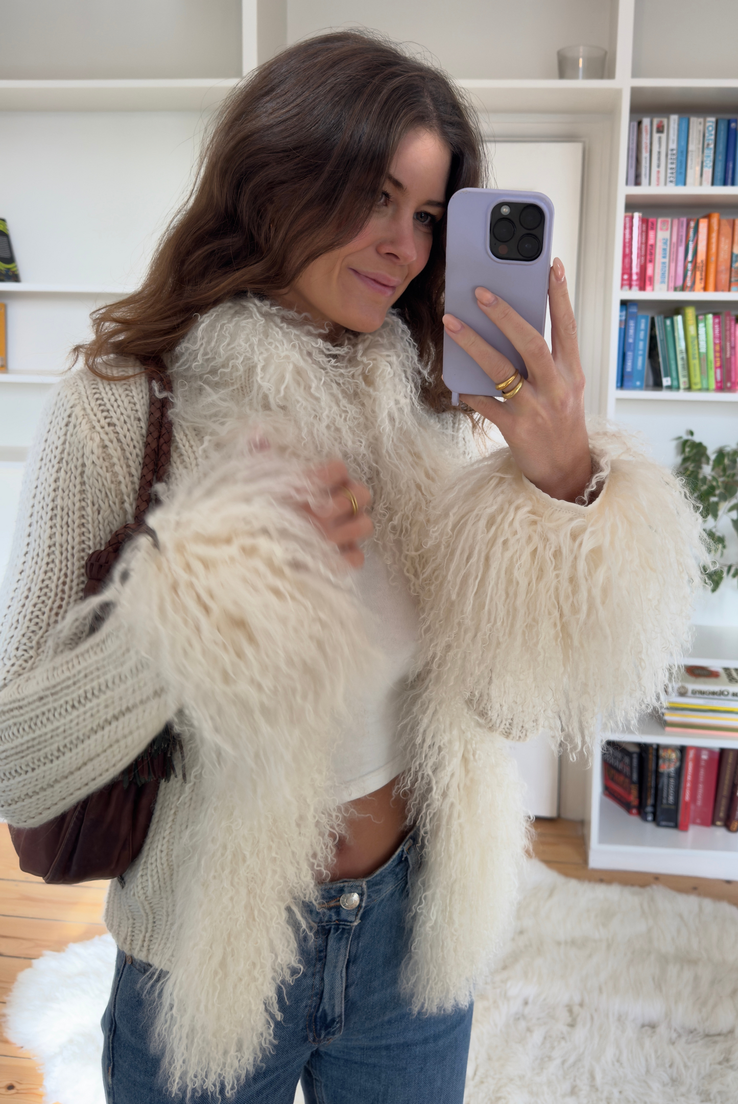 Mongolian Sheepskin Cardigan