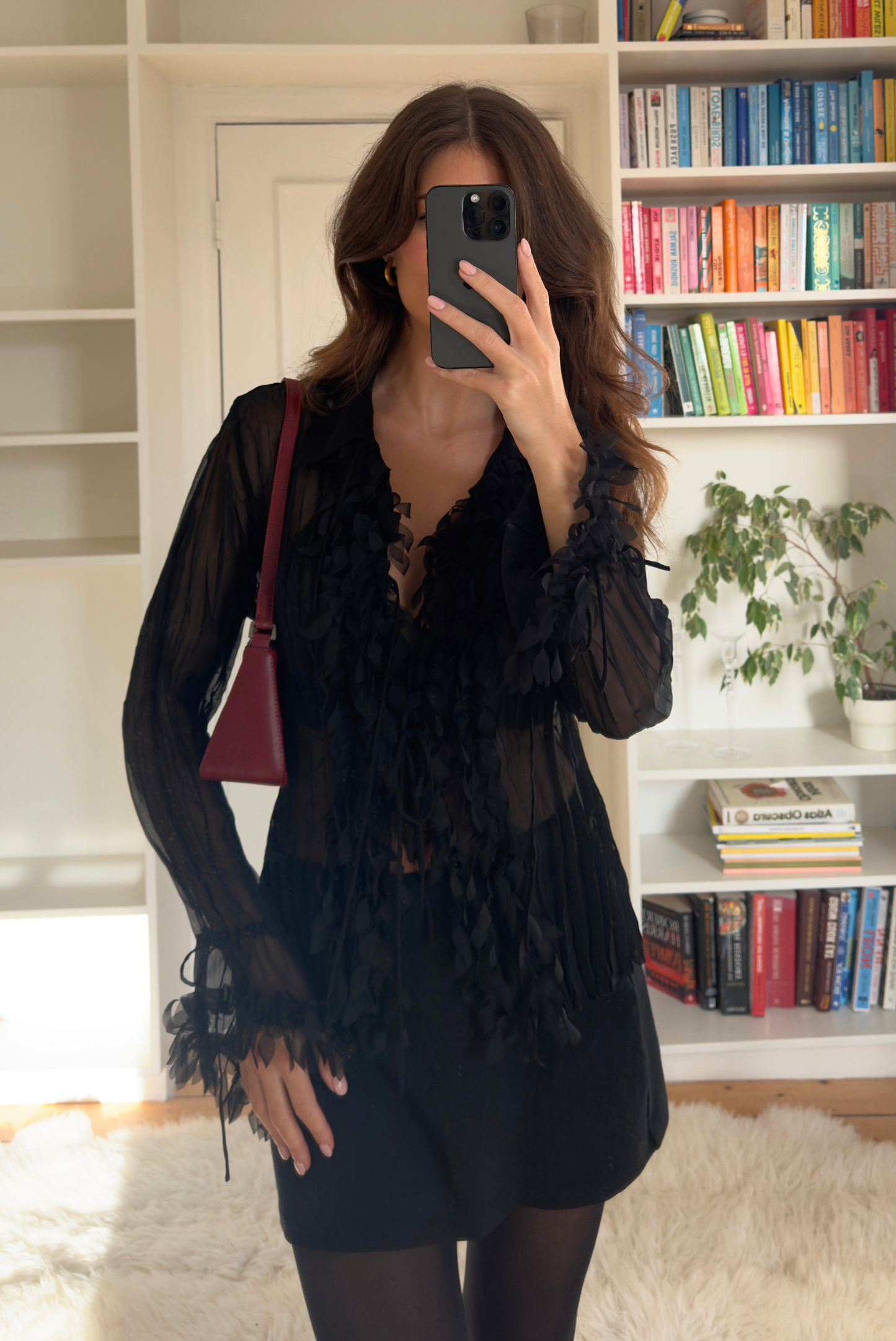 Sheer Ruffle Shirt