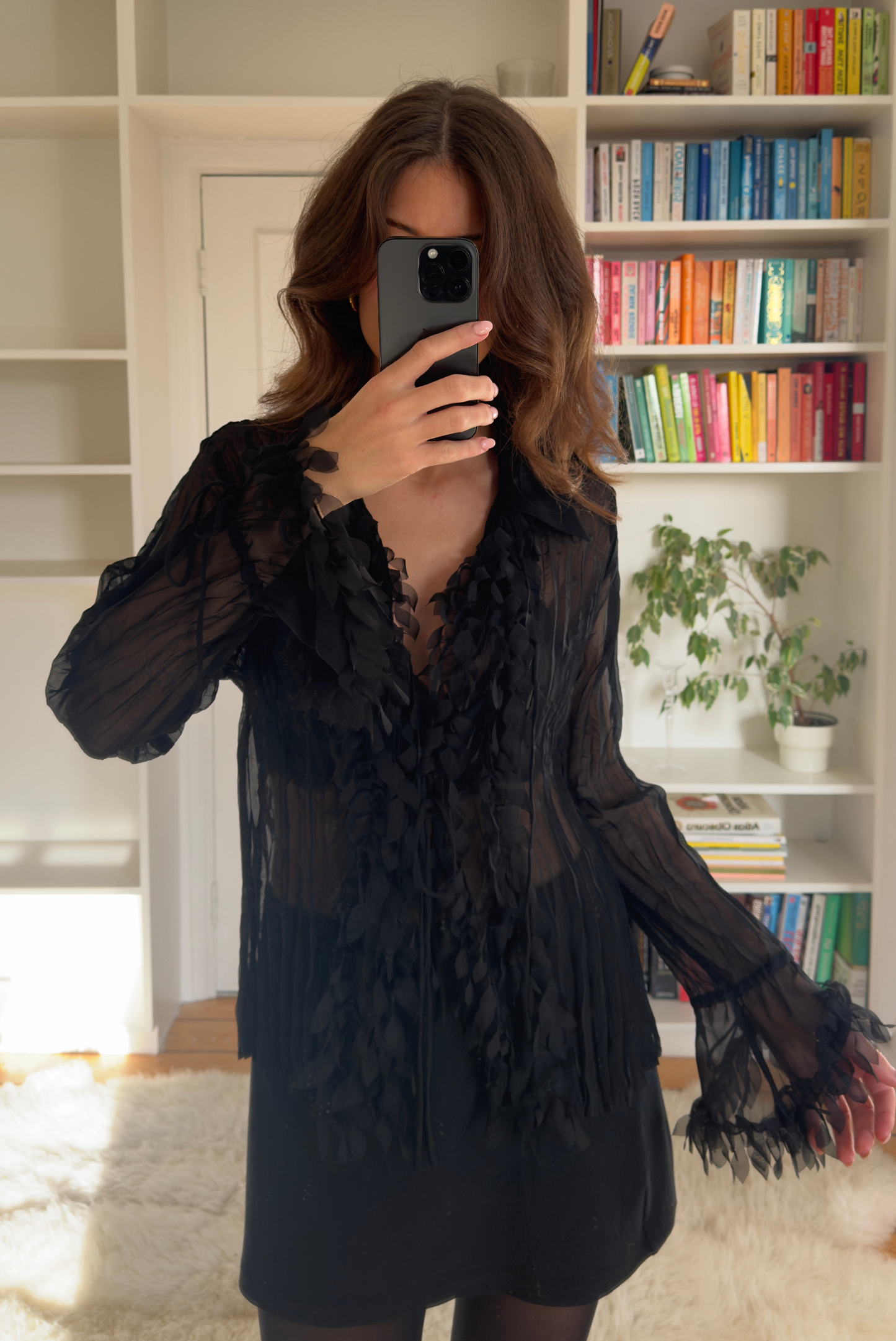 Sheer Ruffle Shirt