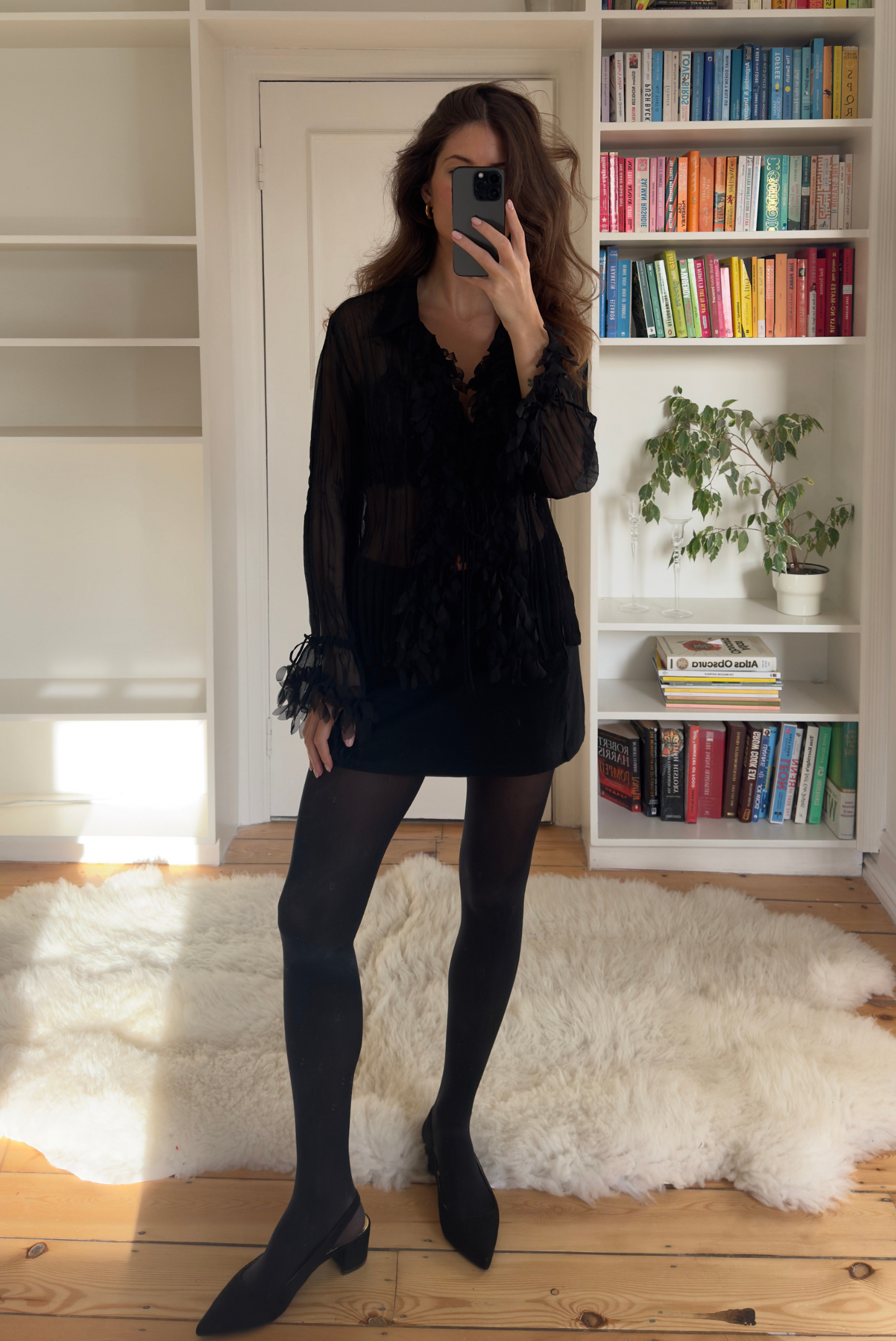 Sheer Ruffle Shirt