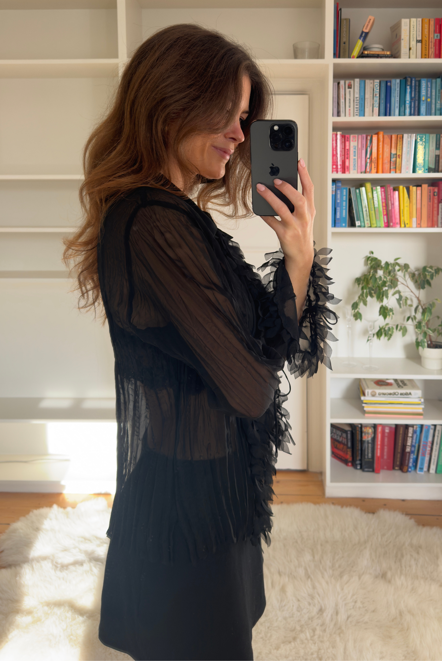 Sheer Ruffle Shirt