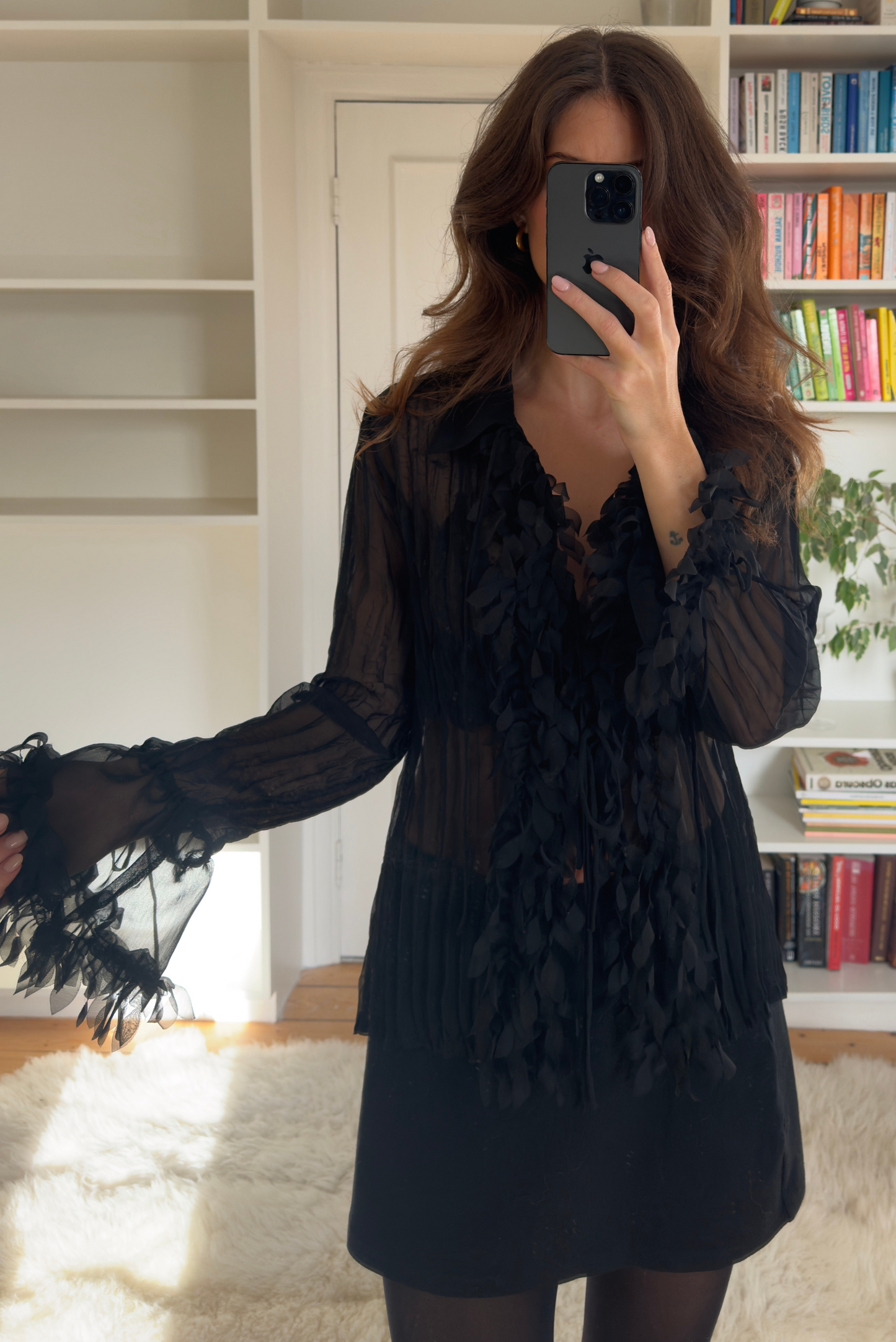 Sheer Ruffle Shirt