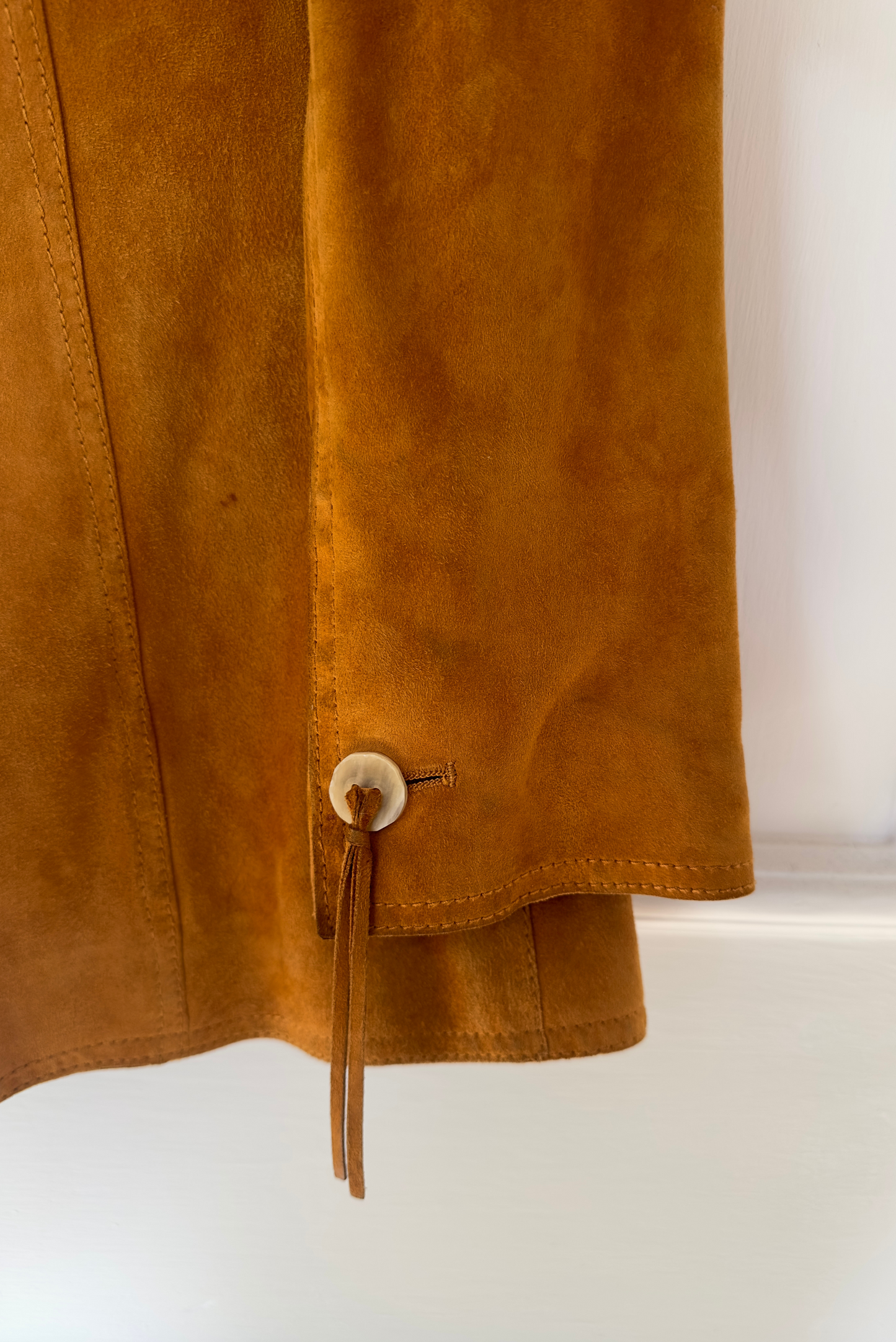 Suede Jacket with Tassel Detailing