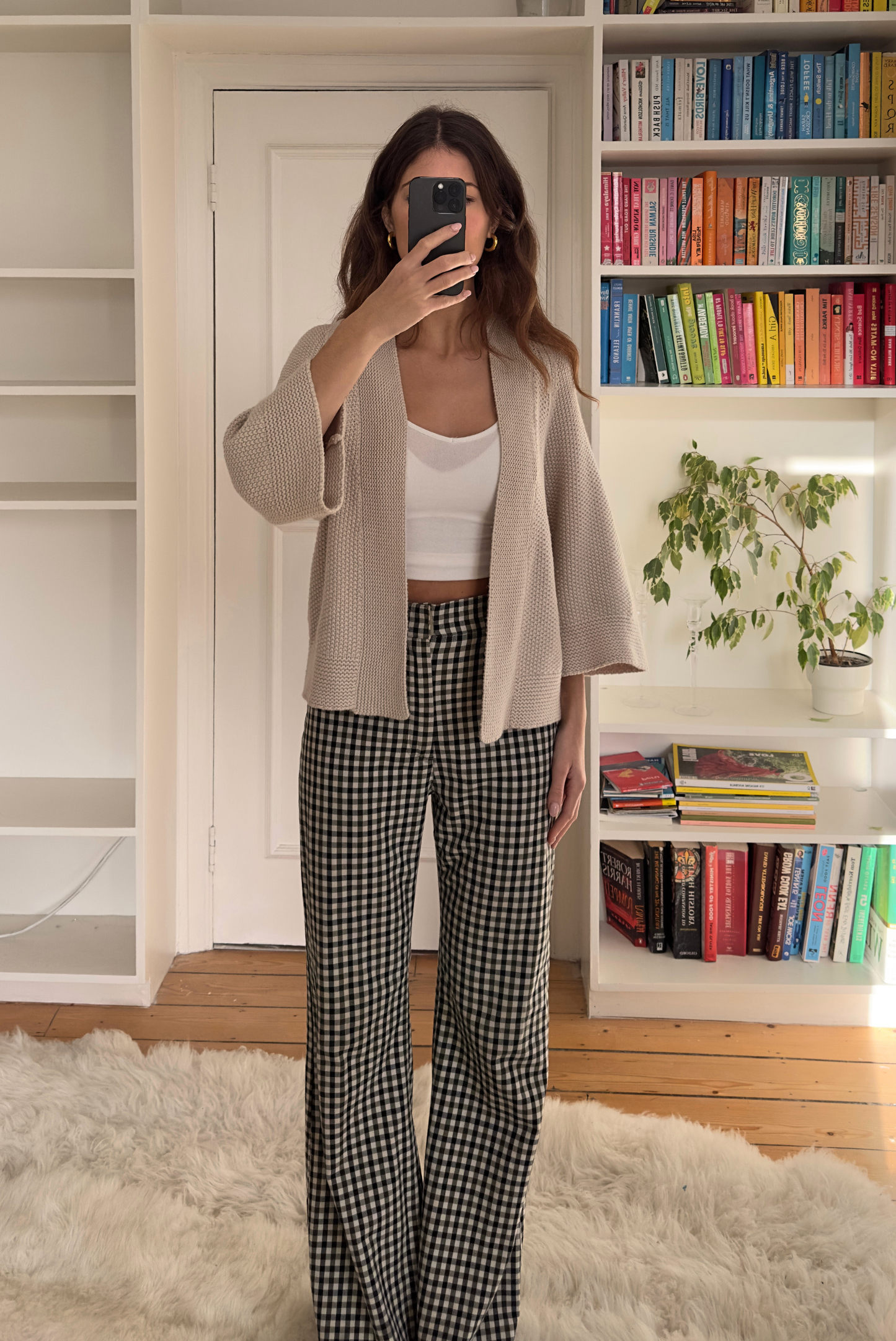 Cashmere Blend Cardigan & Scarf Matching Set