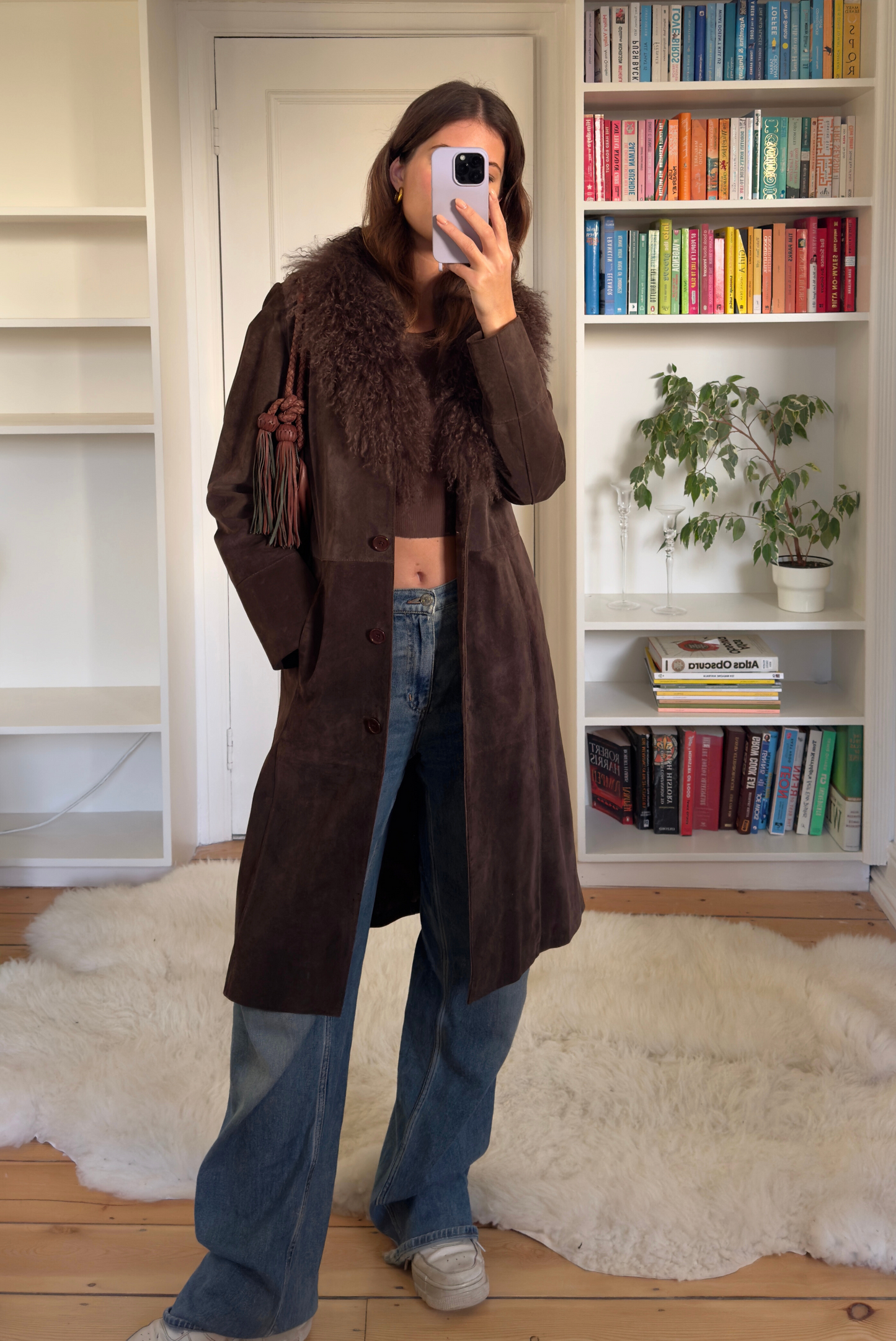 Suede Mongolian Sheepskin Coat