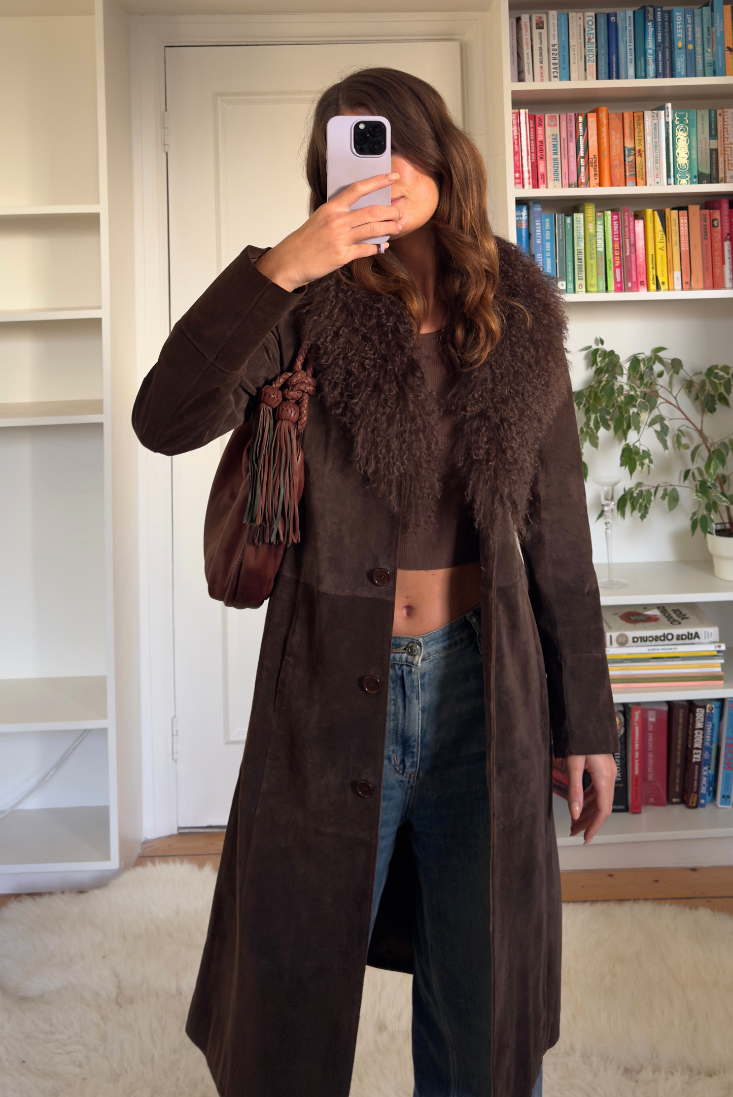 Suede Mongolian Sheepskin Coat
