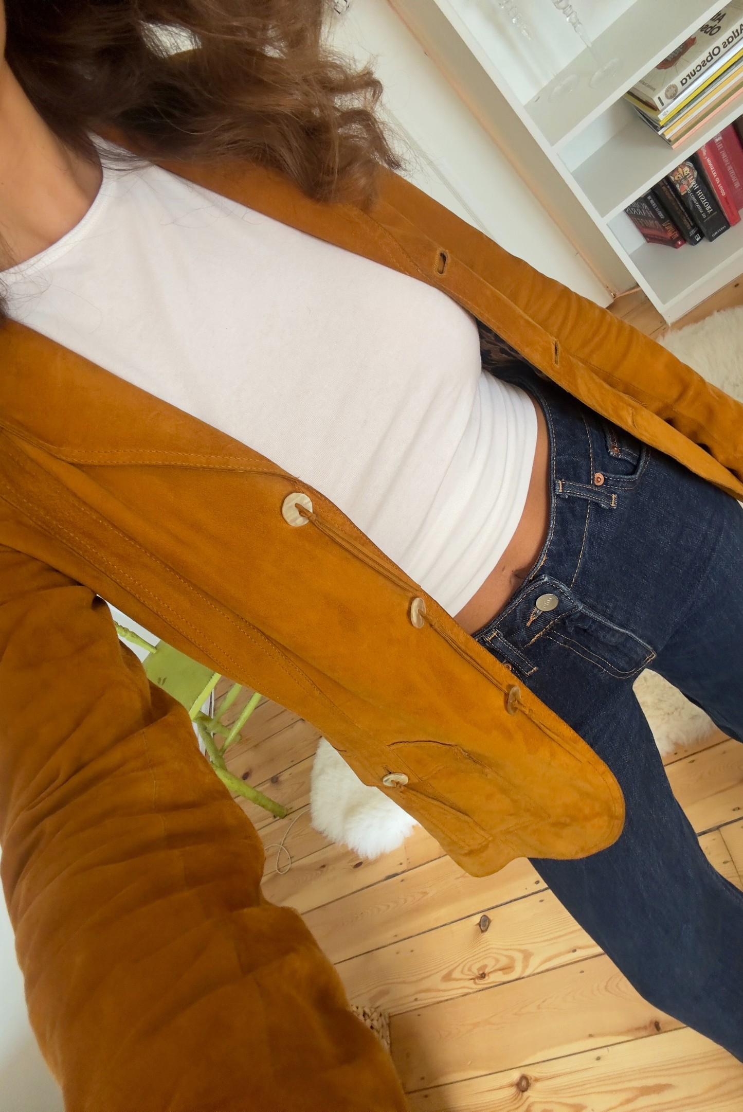 Suede Jacket with Tassel Detailing