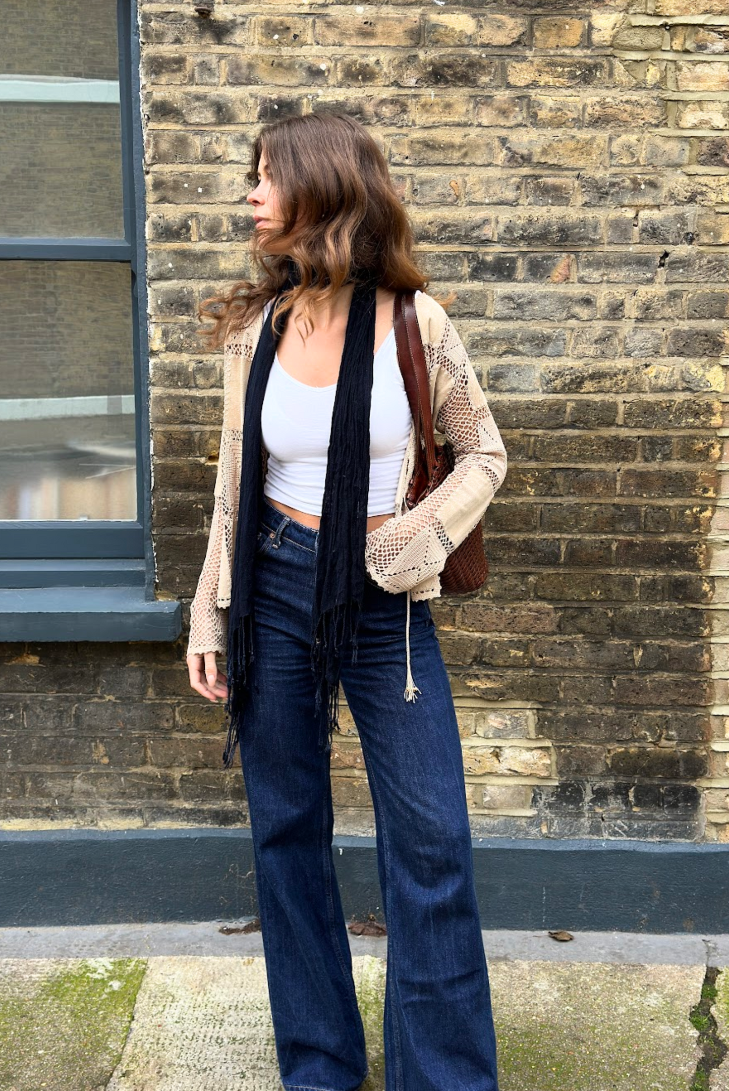 Real Suede & Crochet Cardigan