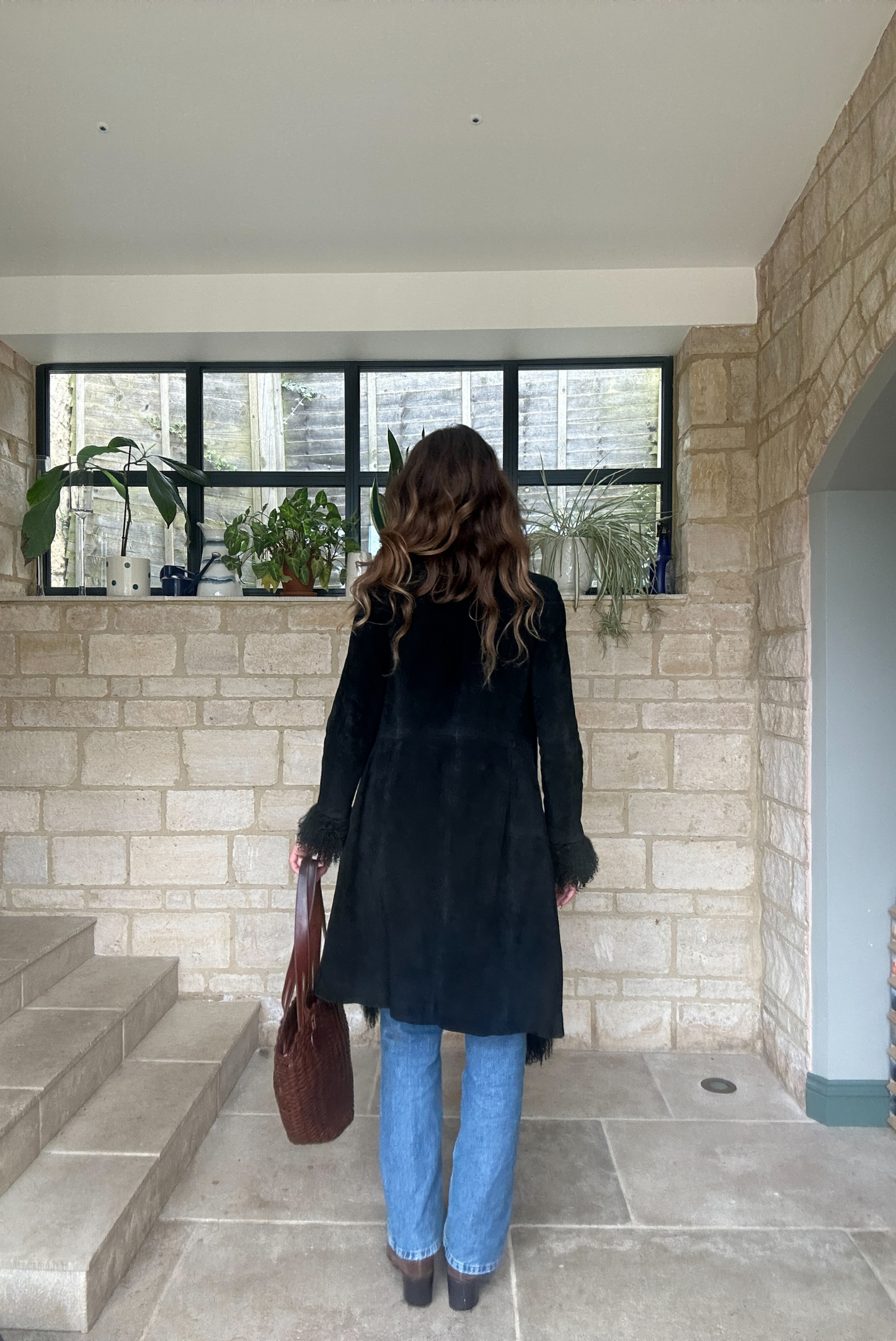 100% Real Suede Mongolian Sheepskin Coat
